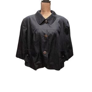 Cato Woman Plus Size 24W Navy Blue Basic Jacket Lined Shoulder Pads